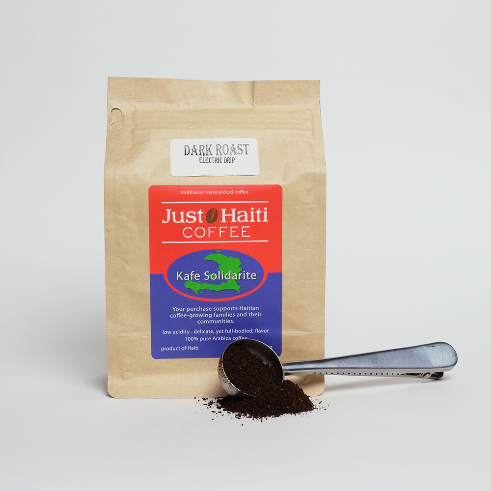 Drip grind, Haitian dark roast, natural, 12 oz.