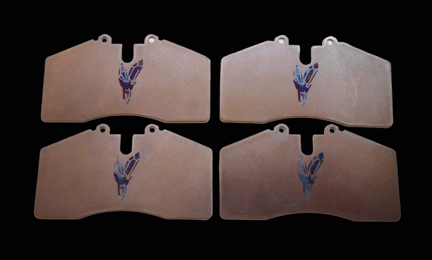 Titanium brake pad shims for Stoptech ST40 calipers