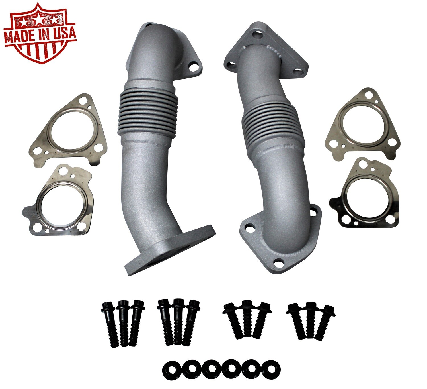 Exhaust Up Pipes Manifolds to Turbo for 6.6l Duramax LBZ LMM Kodiak Topkick Chevy GMC