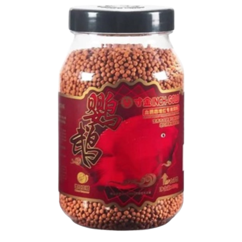 INCH GOLD Parrot Fish Food , 180GM Bloody Parrot Colour Enhancer 0.4 kg Dry New