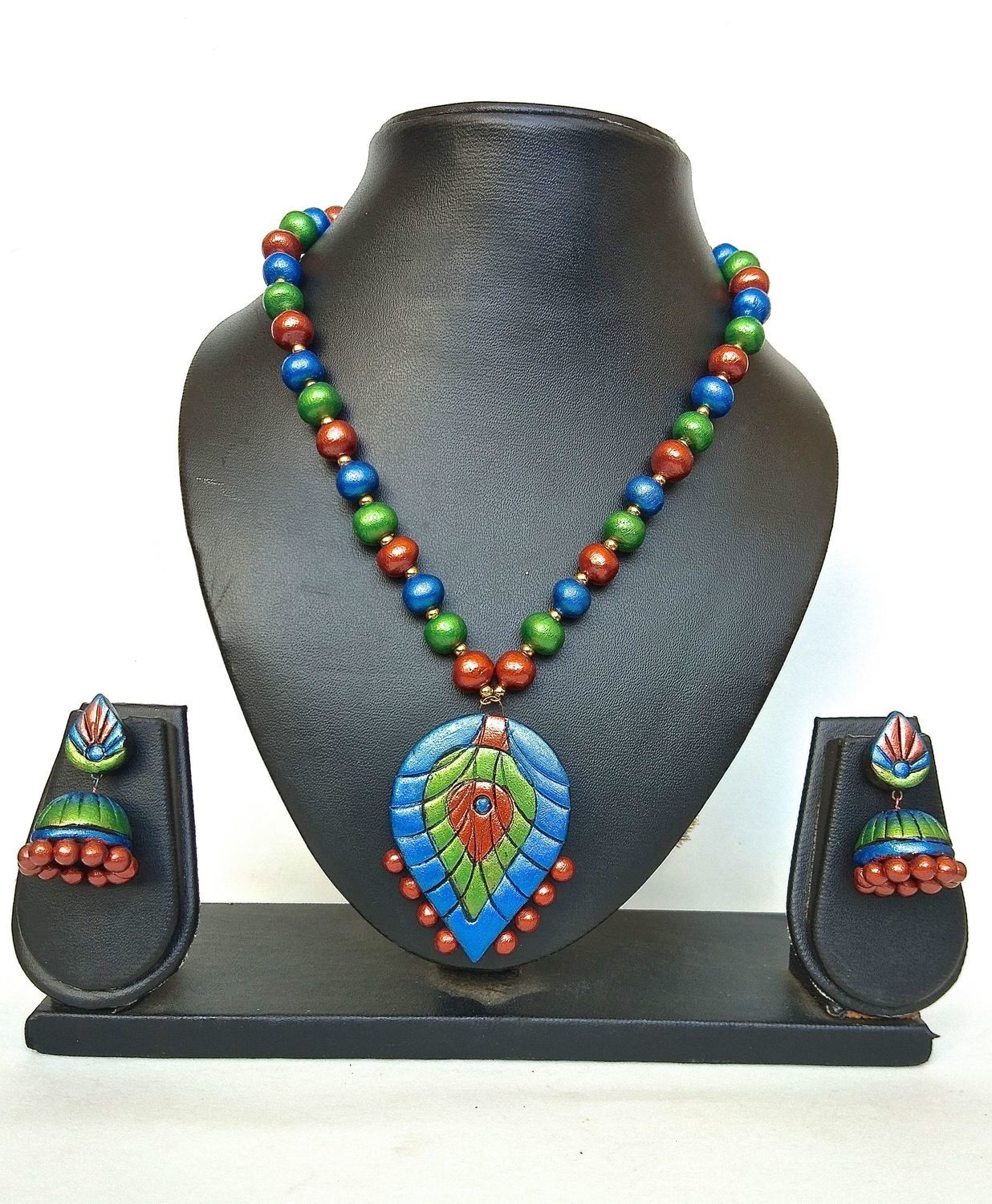 NH112 Terracotta Jewellery Necklace Rutu's Creations