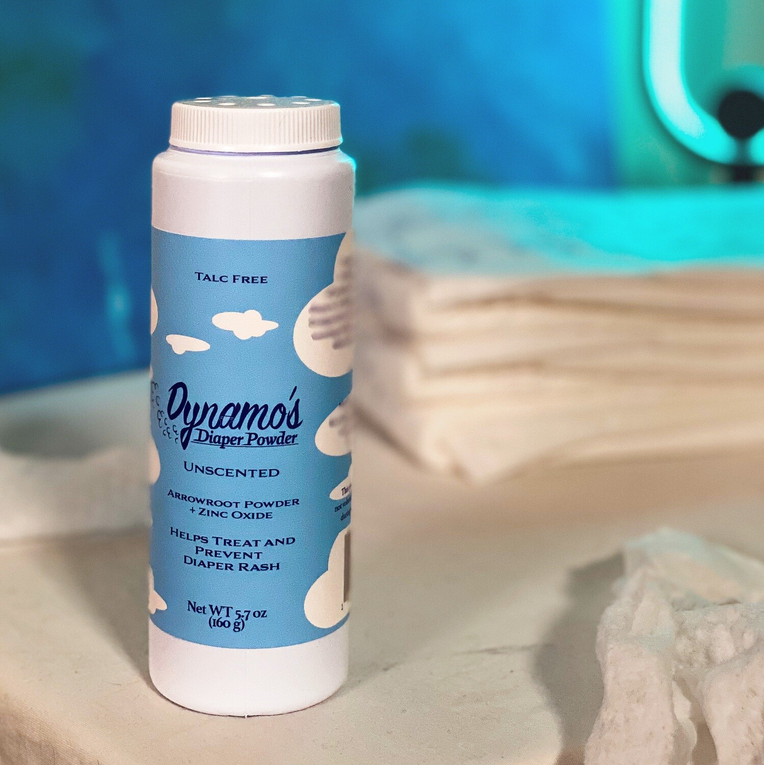 Dynamo’s Diaper Powder Mild Unscented 1 bottle Net WT 5.7 oz