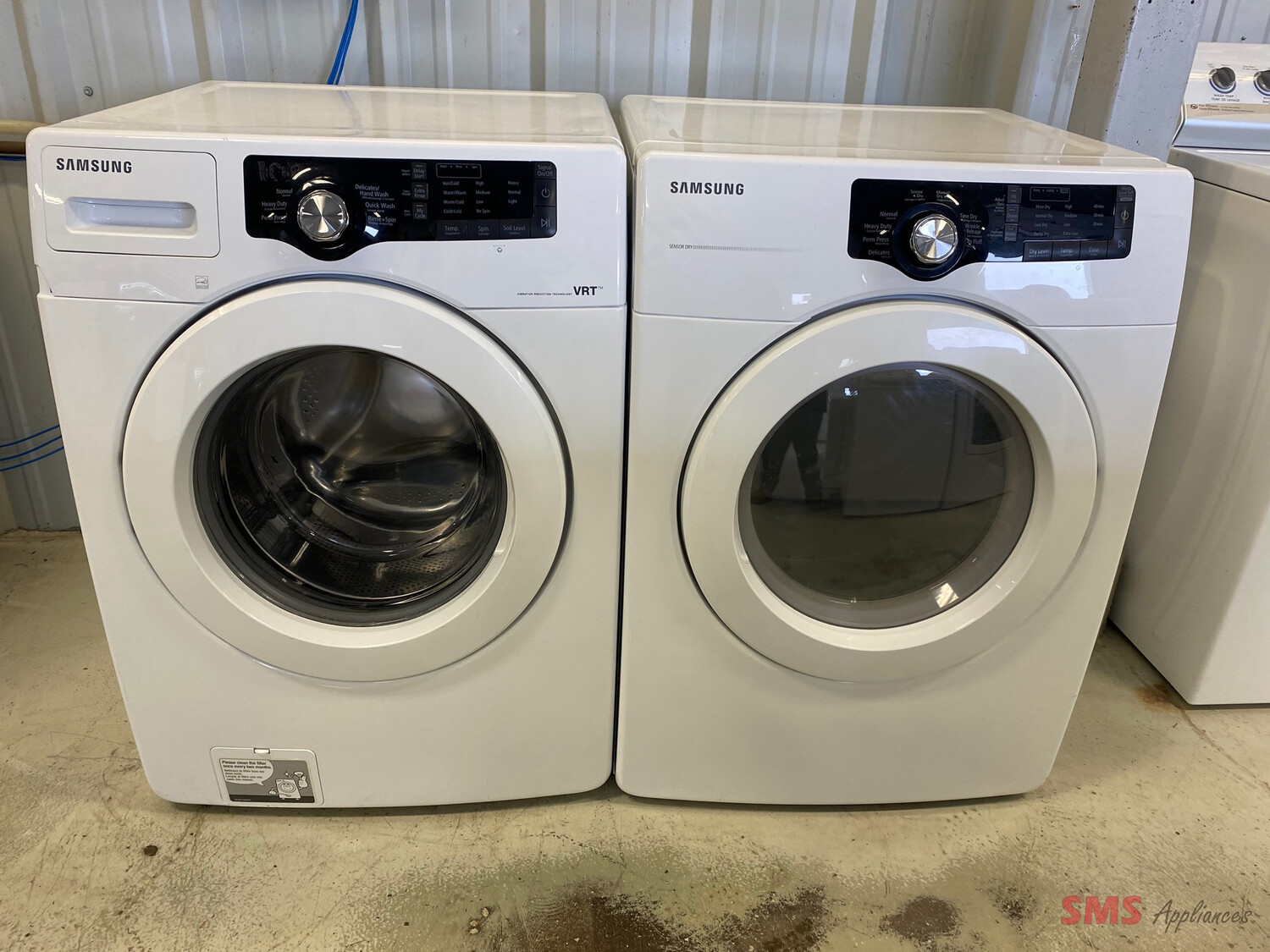 Samsung 27" Front Load Washer and Dryer Set WF210ANW/DV210AEW