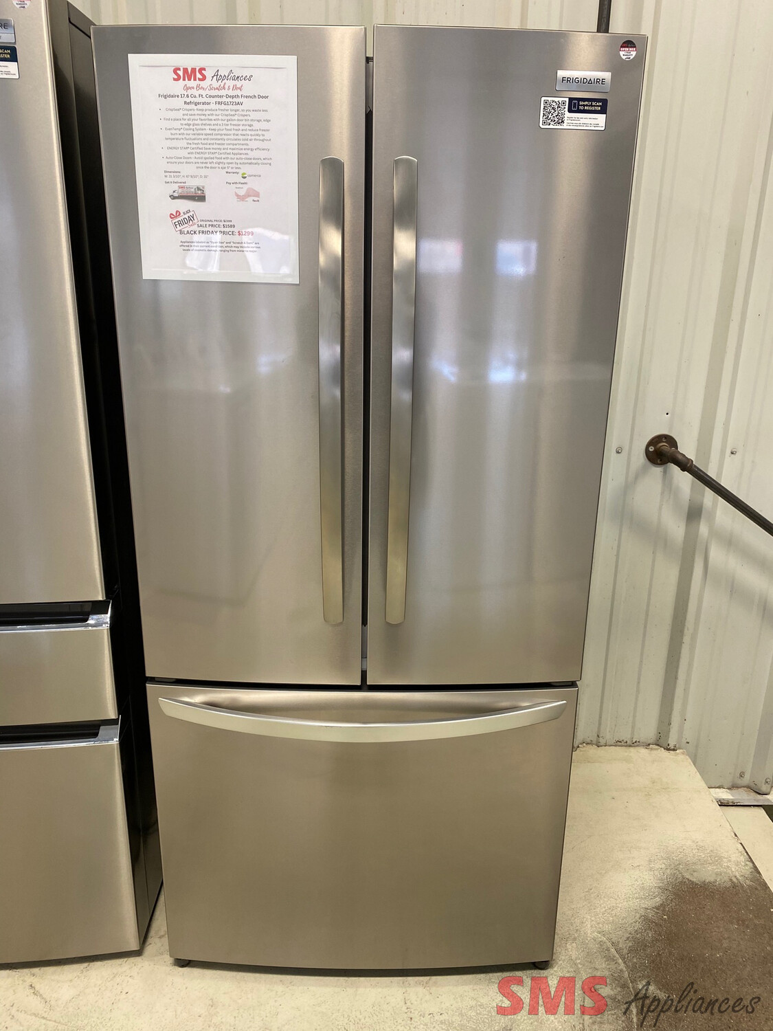 New Open Box Scratch and Dent Frigidaire 32" French Door Refrigerator