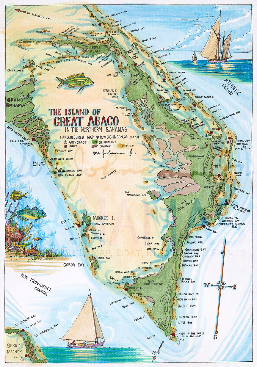 The Island of Great Abaco Map