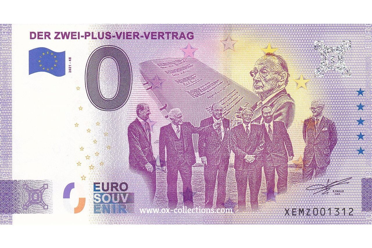 0 Euro-Schein Der Zwei-Plus-Vier-Vertrag XEMZ-2021-48 | Ox