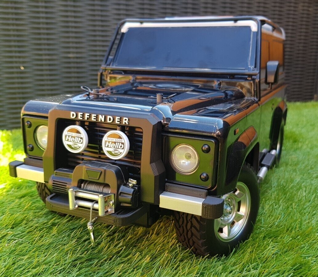 Tamiya CC-02 Defender 90 Front Bumper Winch 9.5 cti Tamiya CC-02 Defender 90 Front Bumper Winch 9.5 cti