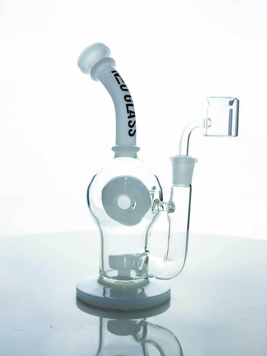 8″ Shower Head Globe Rig White Dab Rigs 420 Friendly Smoke Shop