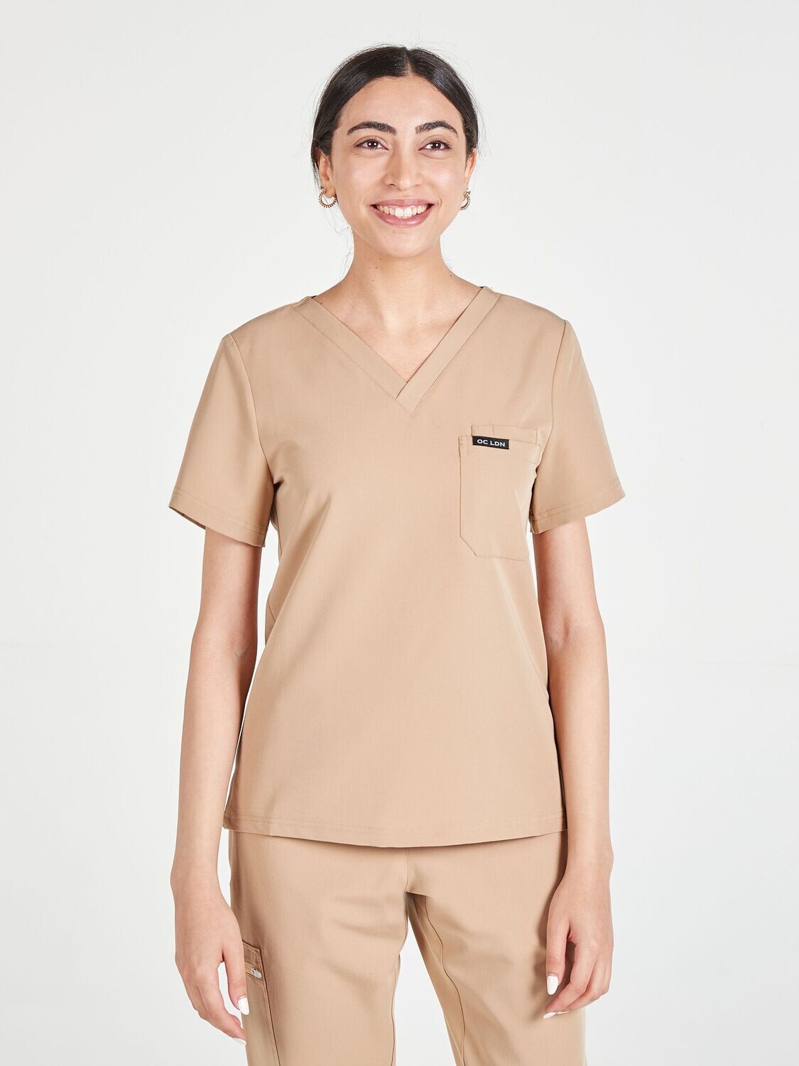 Women's Luna Scrub Top Coffee Cream