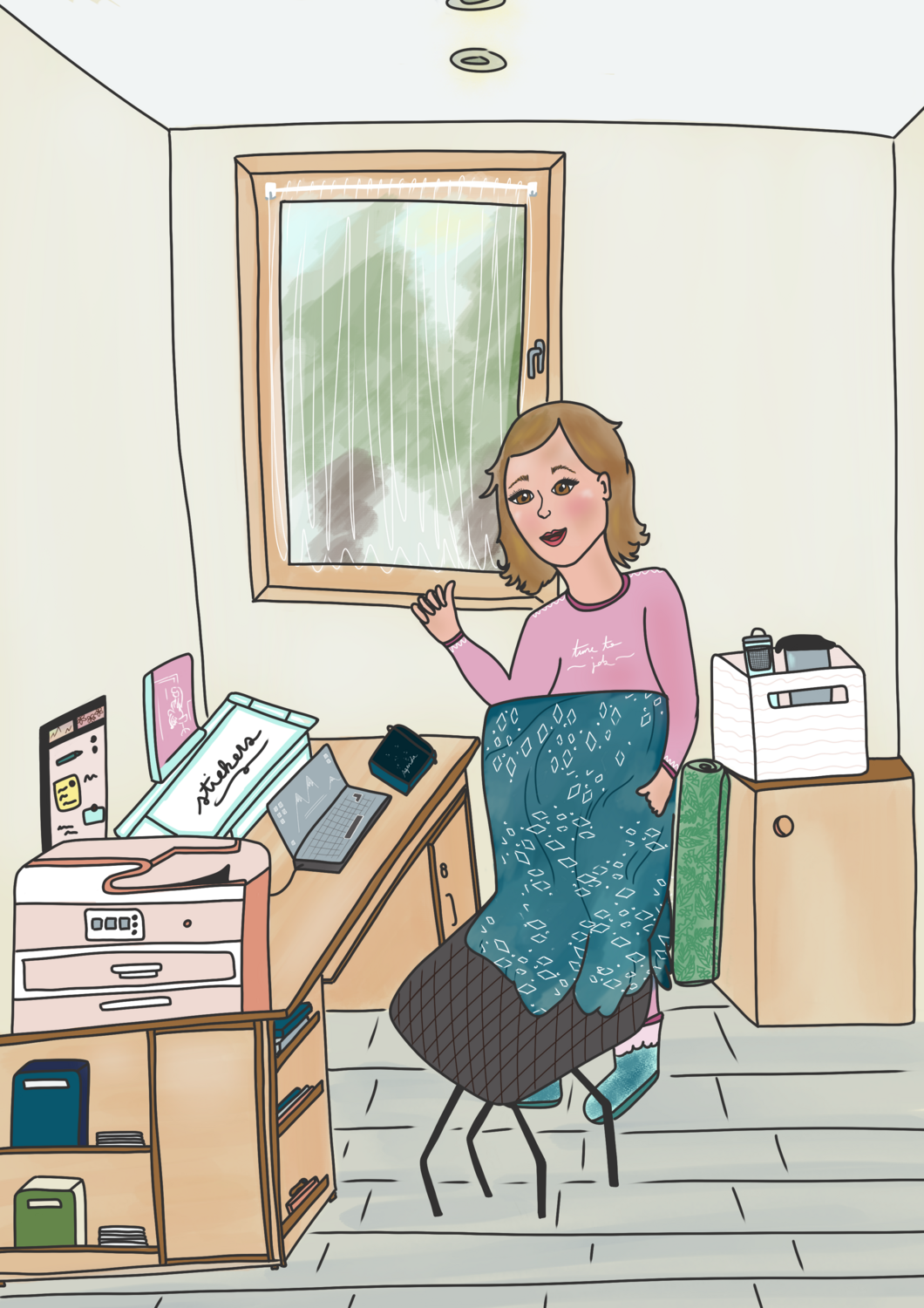 Illustration it&#39;s time to work!