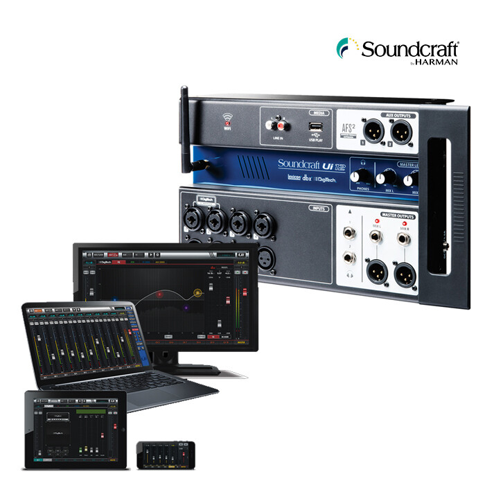 Soundcraft UI12 Digital Mixer 12 channel dengan Wireless Control