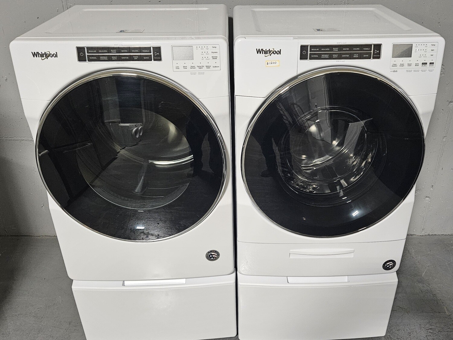 Used Whirlpool 5.0 cu.ft. Large Capacity Electric Washer & Matching