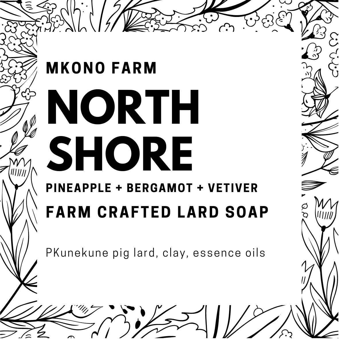 Kunekune pig Lard Soap North Shore NON GMO Pasture Raised