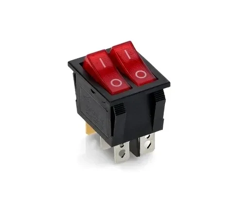 Lot De 2 Interrupteurs En Ligne - À Bascule - 6A 250V - Pour Lampes Et Câbles - Noir