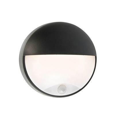 Applique led da parete per esterno nera con sensore di movimento