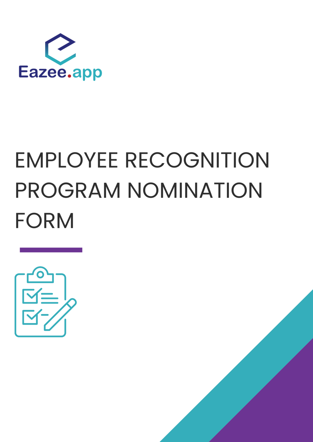 Employee recognition program nomination form