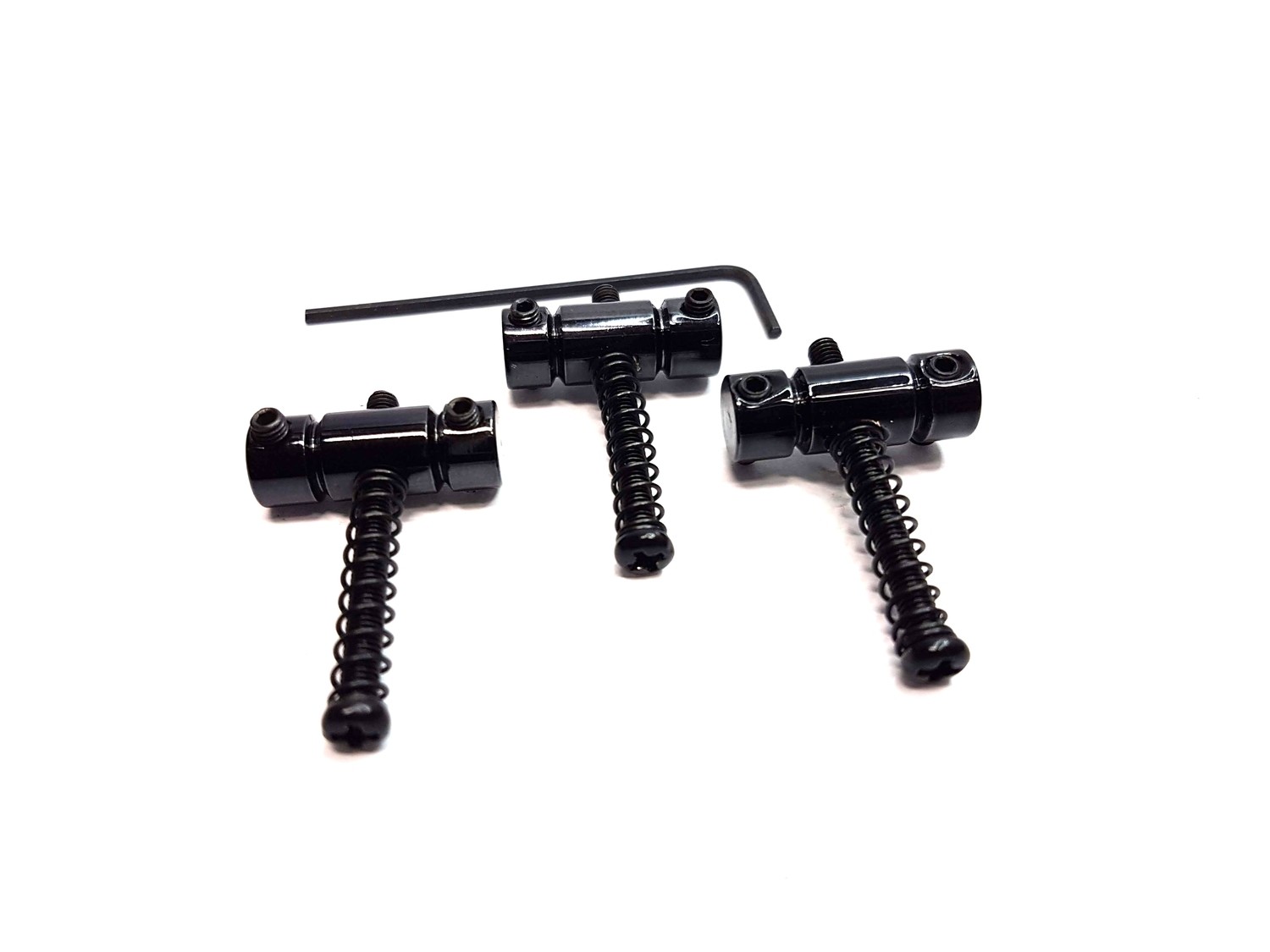 3 Pcs Black Brass Telecaster Bridge Saddle For Fender Vintage Tele Guitar