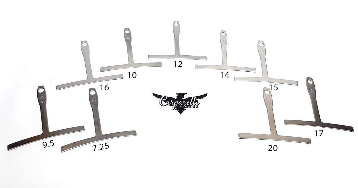 9 x Understring Radius Gauges