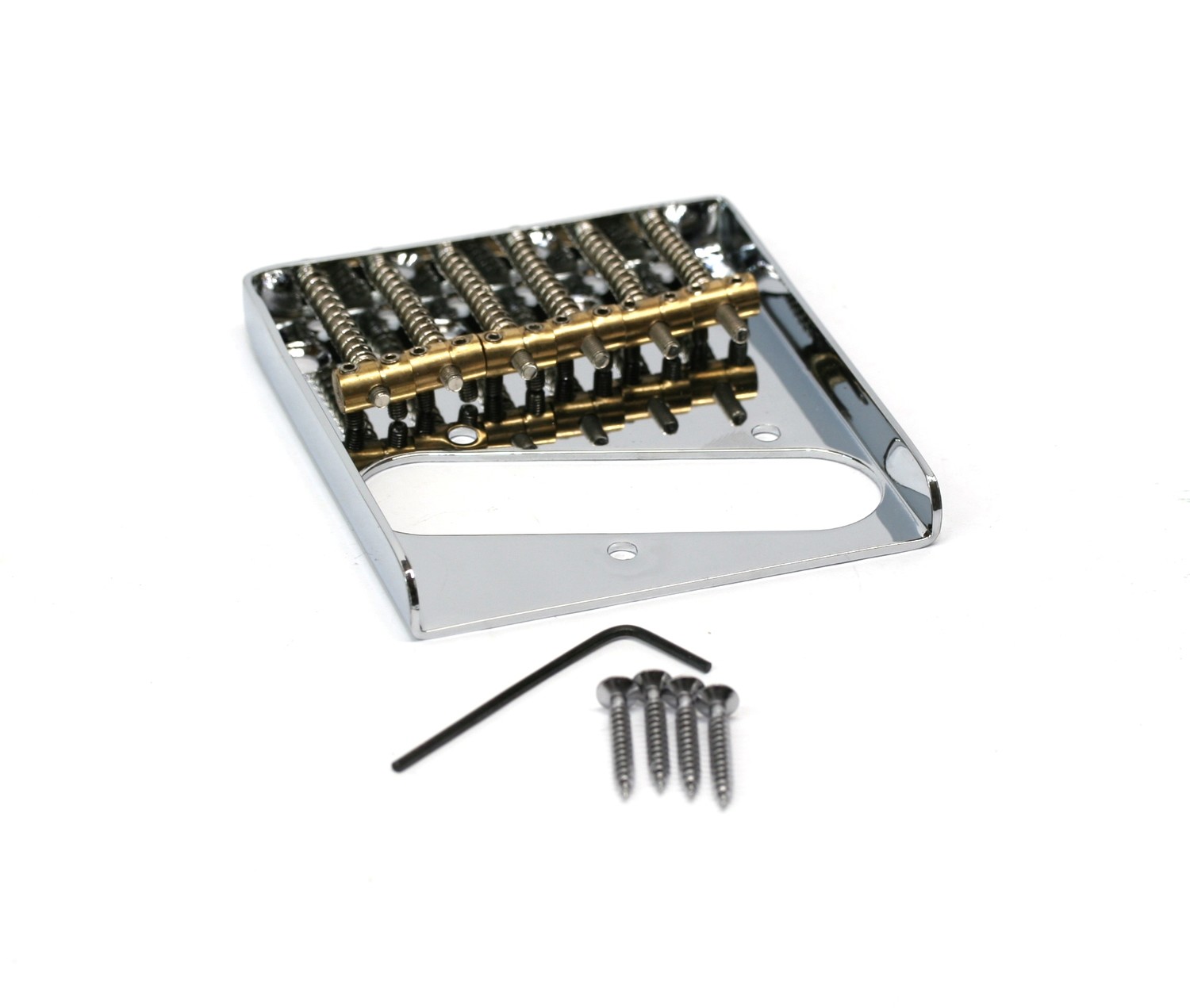 Chrome Tele® Vintage Style Bridge with 6 Individual Brass saddles