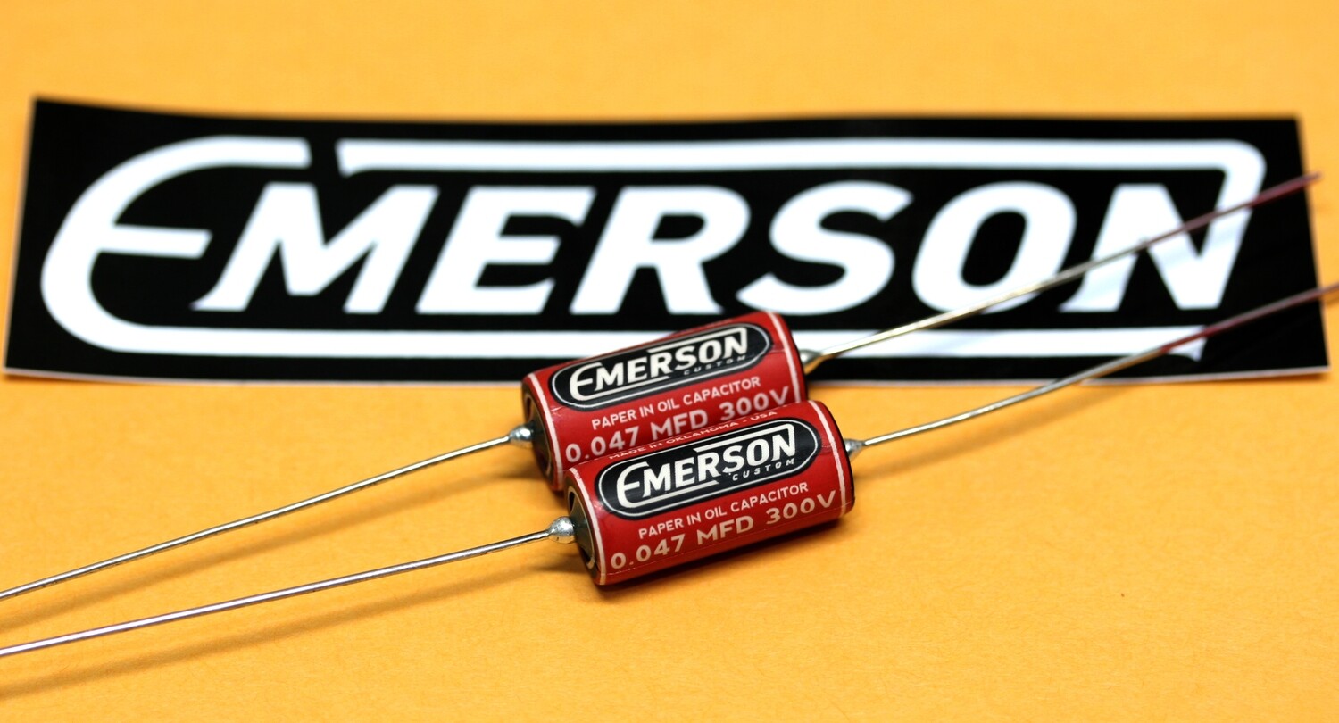 1 x Emerson Paper in Oil Capacitors 0.047uf 300v (Red) 2019 Classic