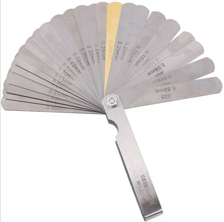 Stainless Steel Feeler Gauge Dual Marked Metric and Imperial Gap