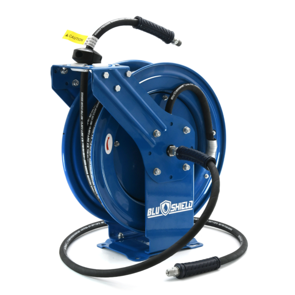 BluShield Heavy Duty Pressure Washer Hose Reel with Kevlar Braided Hose