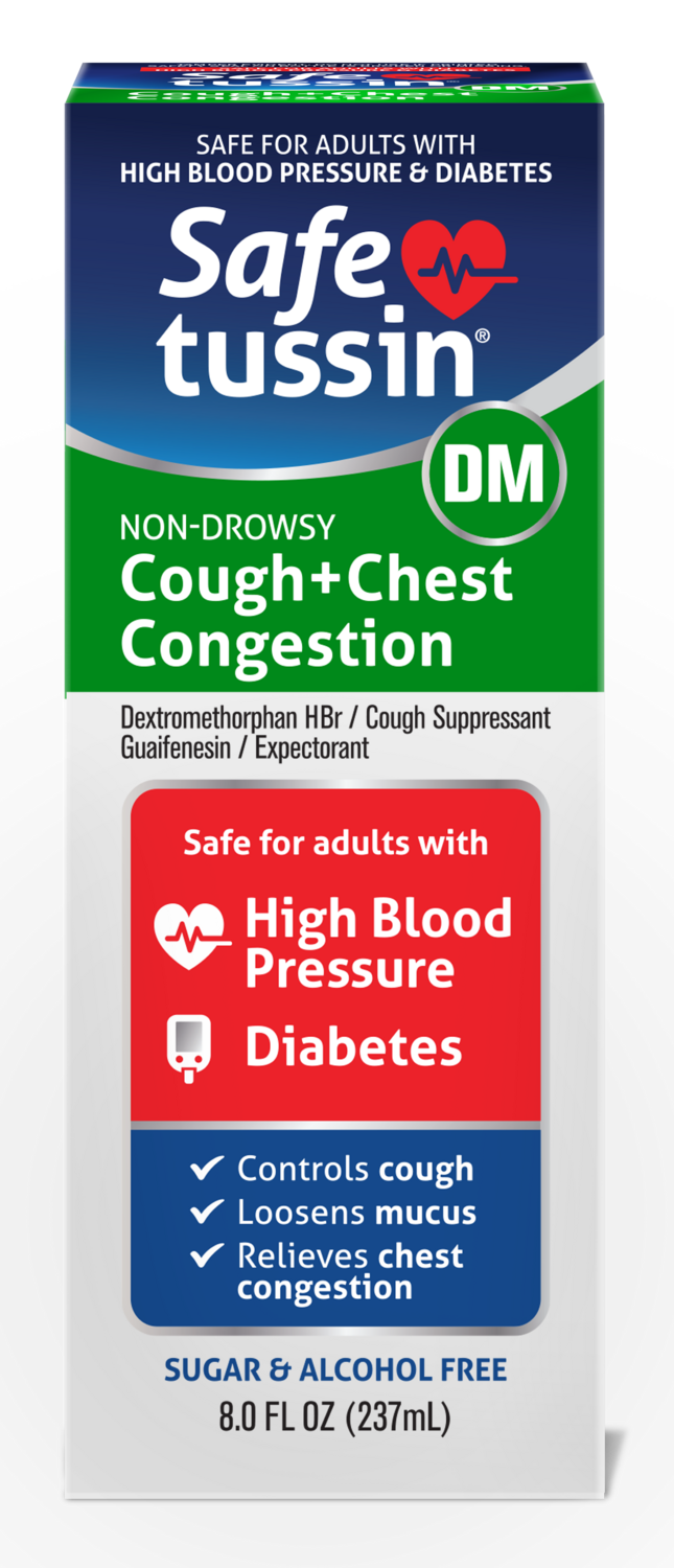 SafeTussin DM NonDrowsy Cough and Chest Congestion for High Blood