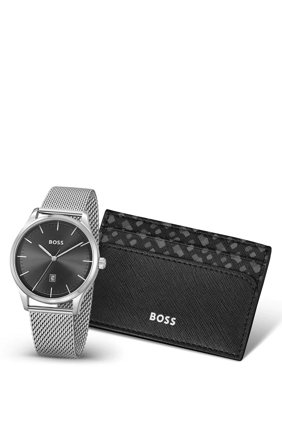 Hugo Boss 1570159 Men's Reason S.Steel Quartz Watch & Logo Card Holder