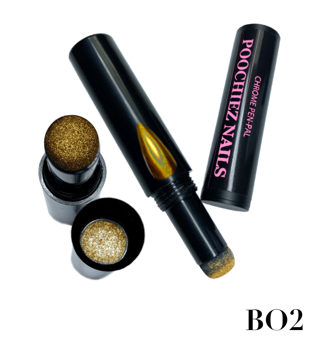 B02 GOLD HOLO CHROME PEN (APPLY ON CURED GEL POLISH) 0.5 grams