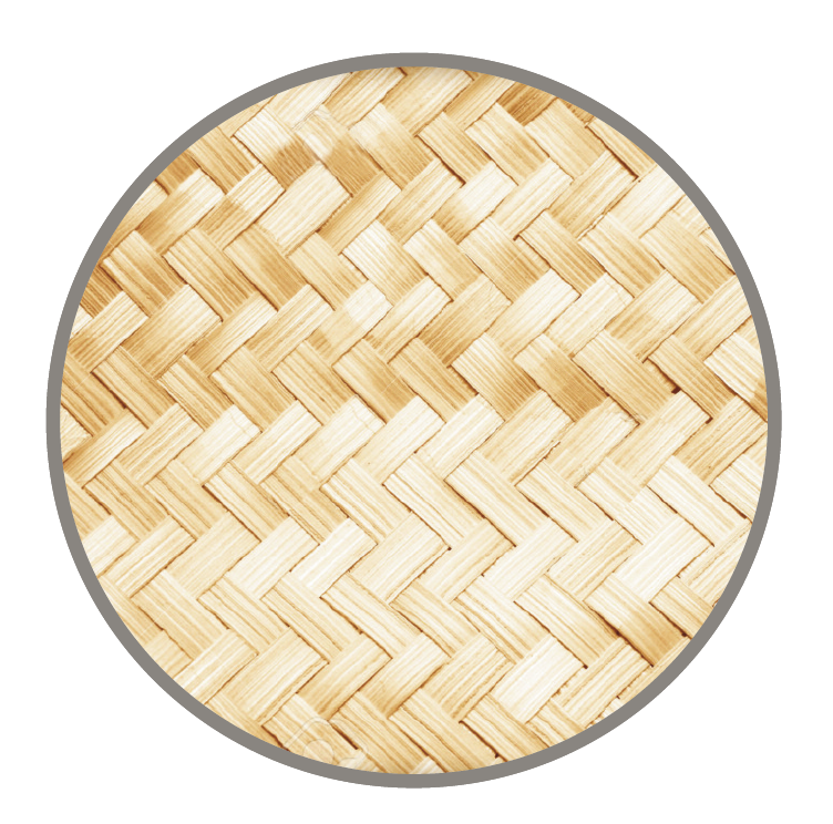 Paire De Paniers Ronds En Bambou Tressé - Naturel, Pour Charbon Ou Déco