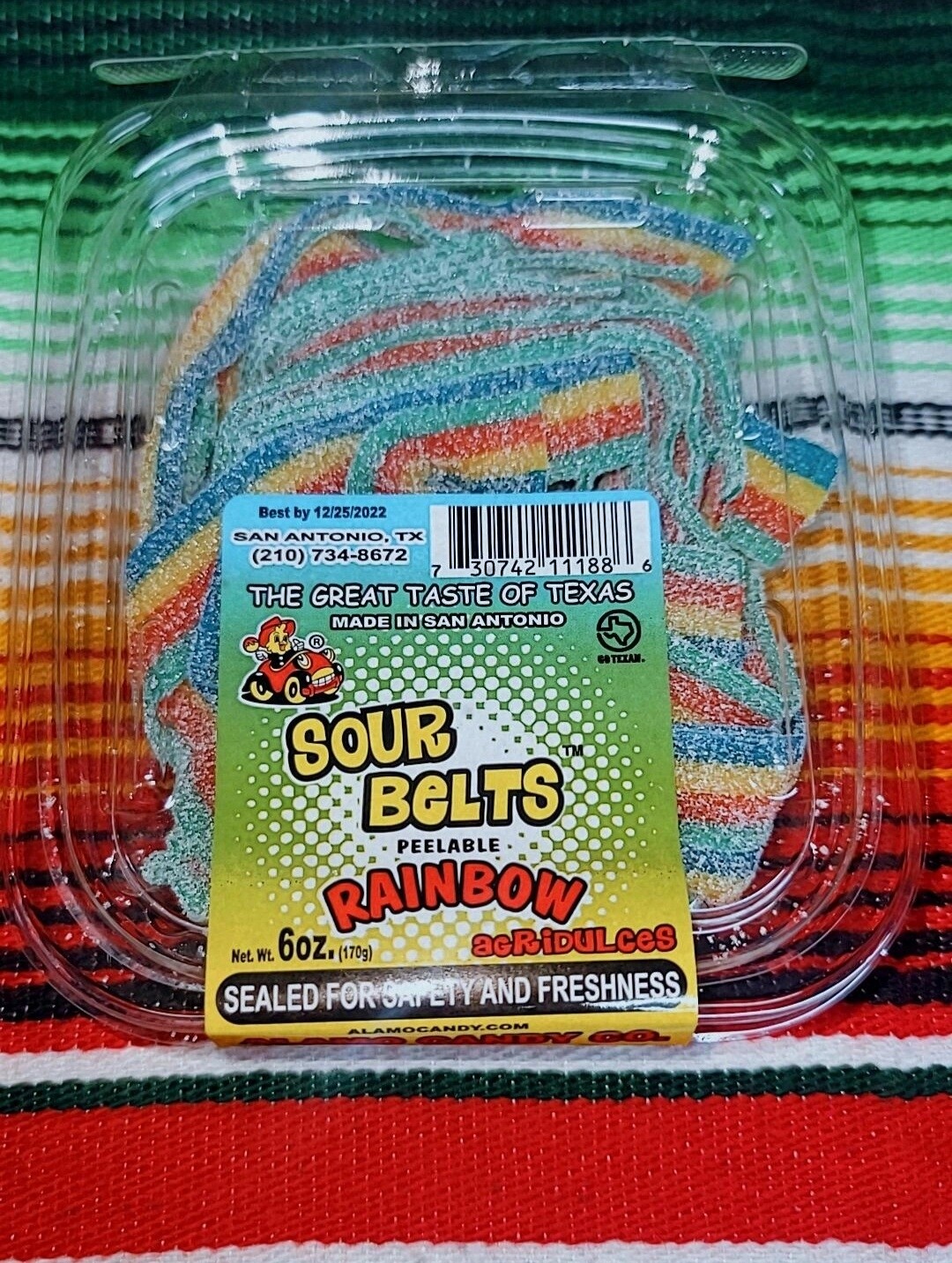 Sour Belts Rainbow 6 oz.