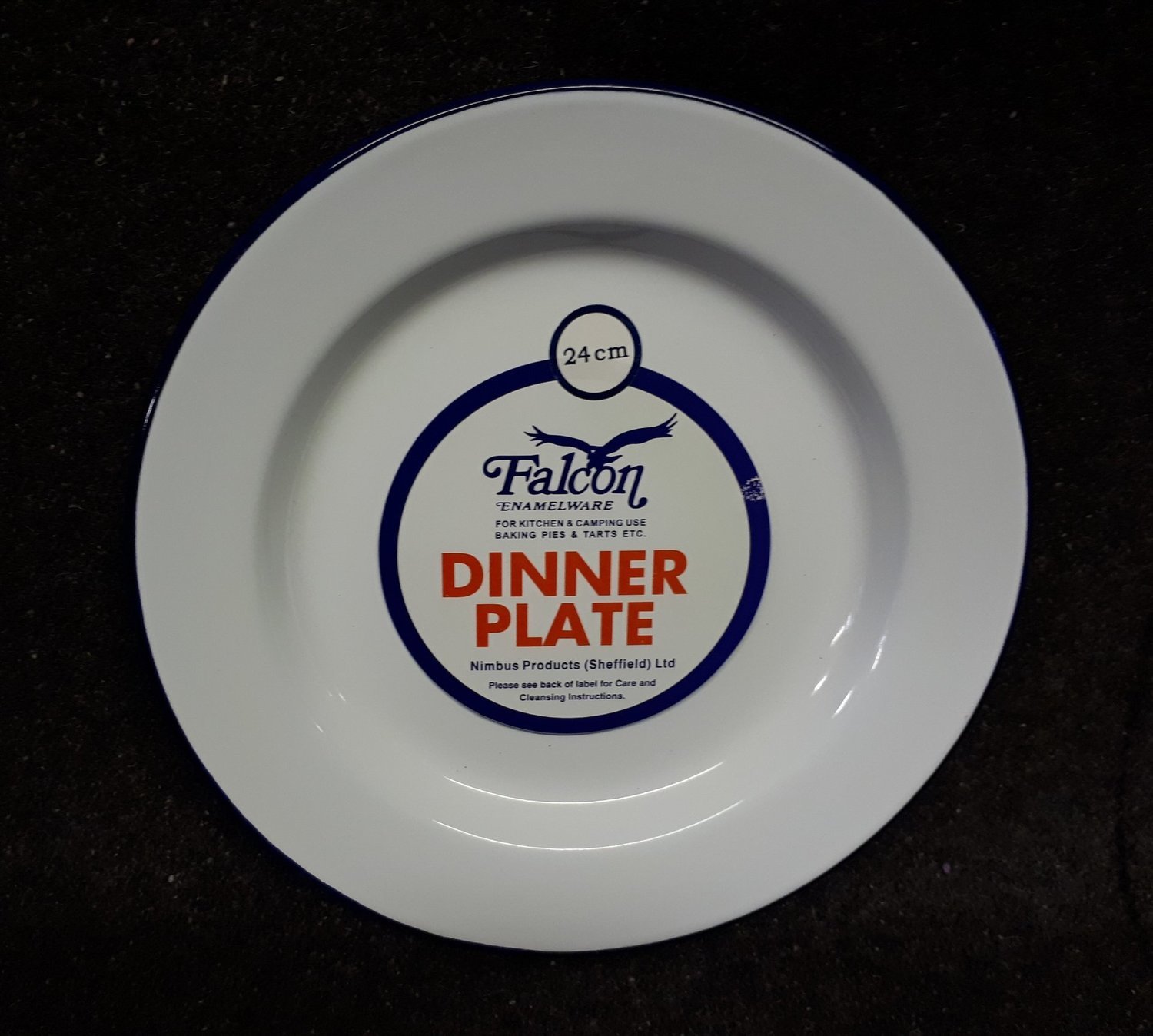 24cm White Enamel Plate