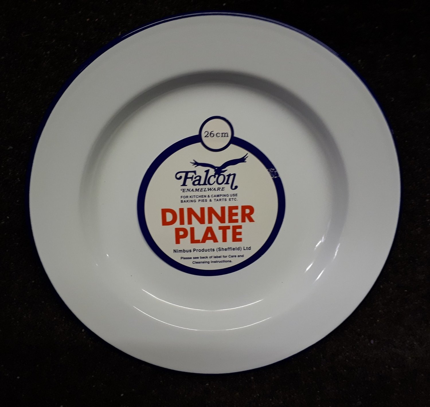 26cm White Enamel Plate