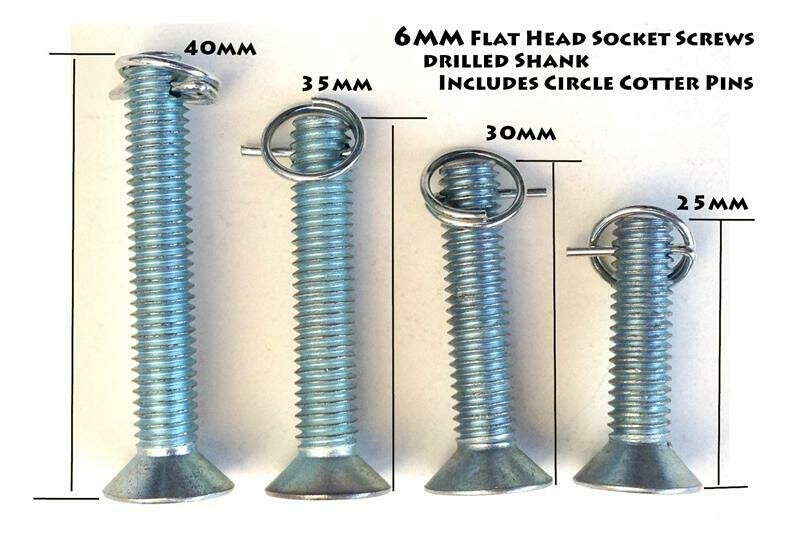 6mm Flat Head Socket Bolt Drilled for Safety Wire