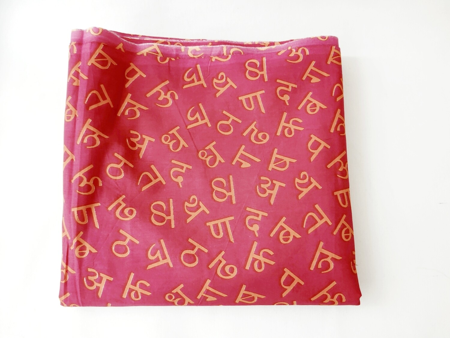 Hindi Alphabet Print Fabric