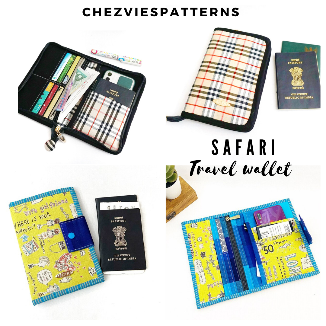 Travel Wallet Sewing Pattern CHEZVIES