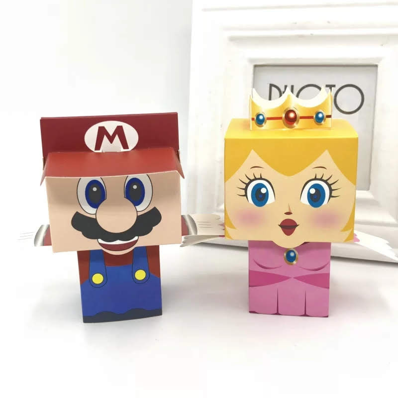 10 Scatole Super Mario porta regalo Gadget confetti