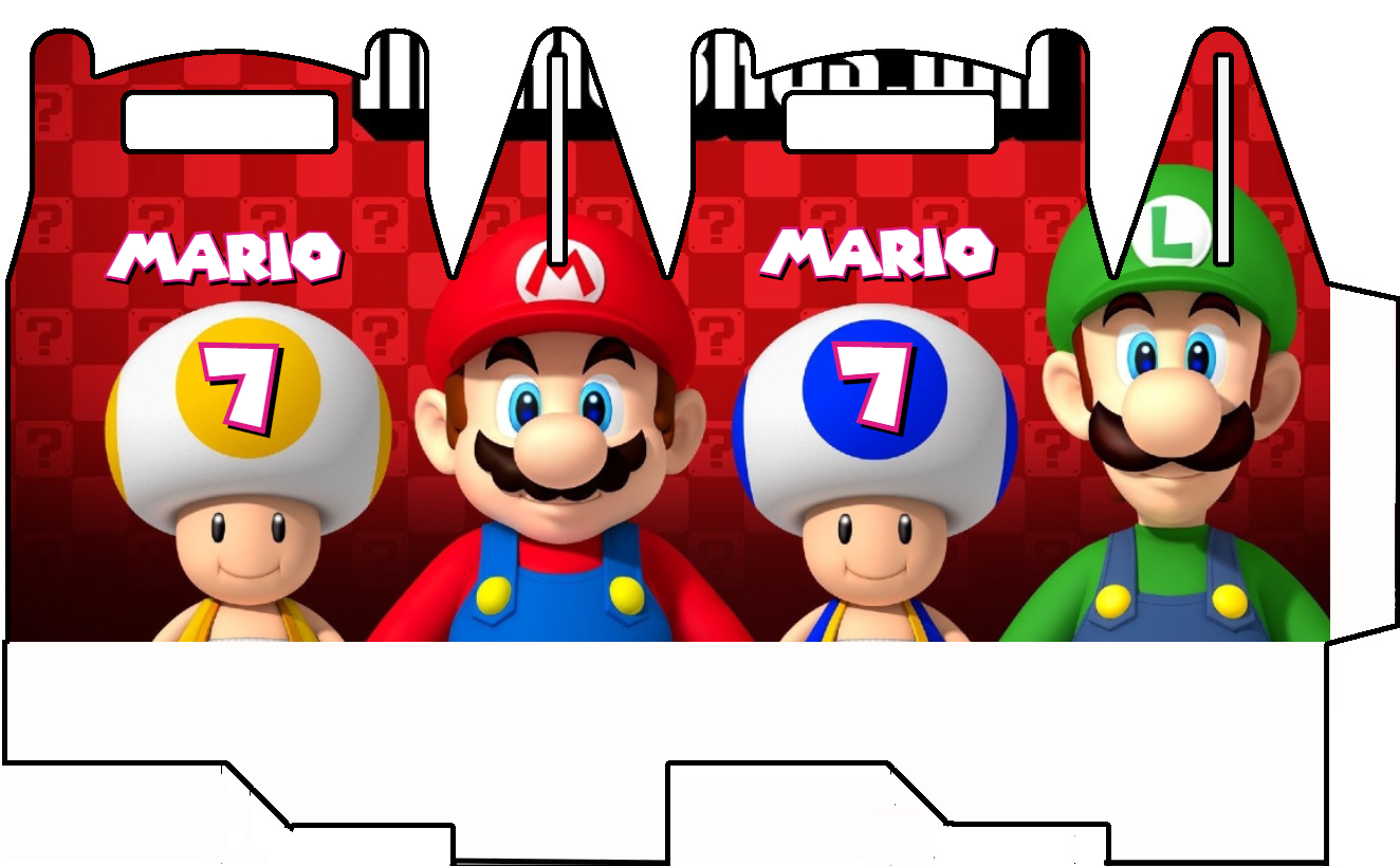 1 Scatola Super Mario porta regalo Gadget confetti