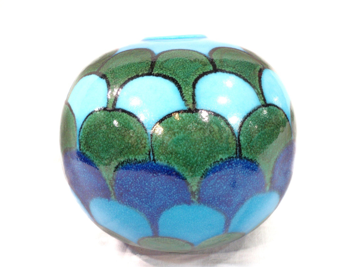 MCM Rosenthal Netter Blue Bitossi Italian Studio Pottery Vase