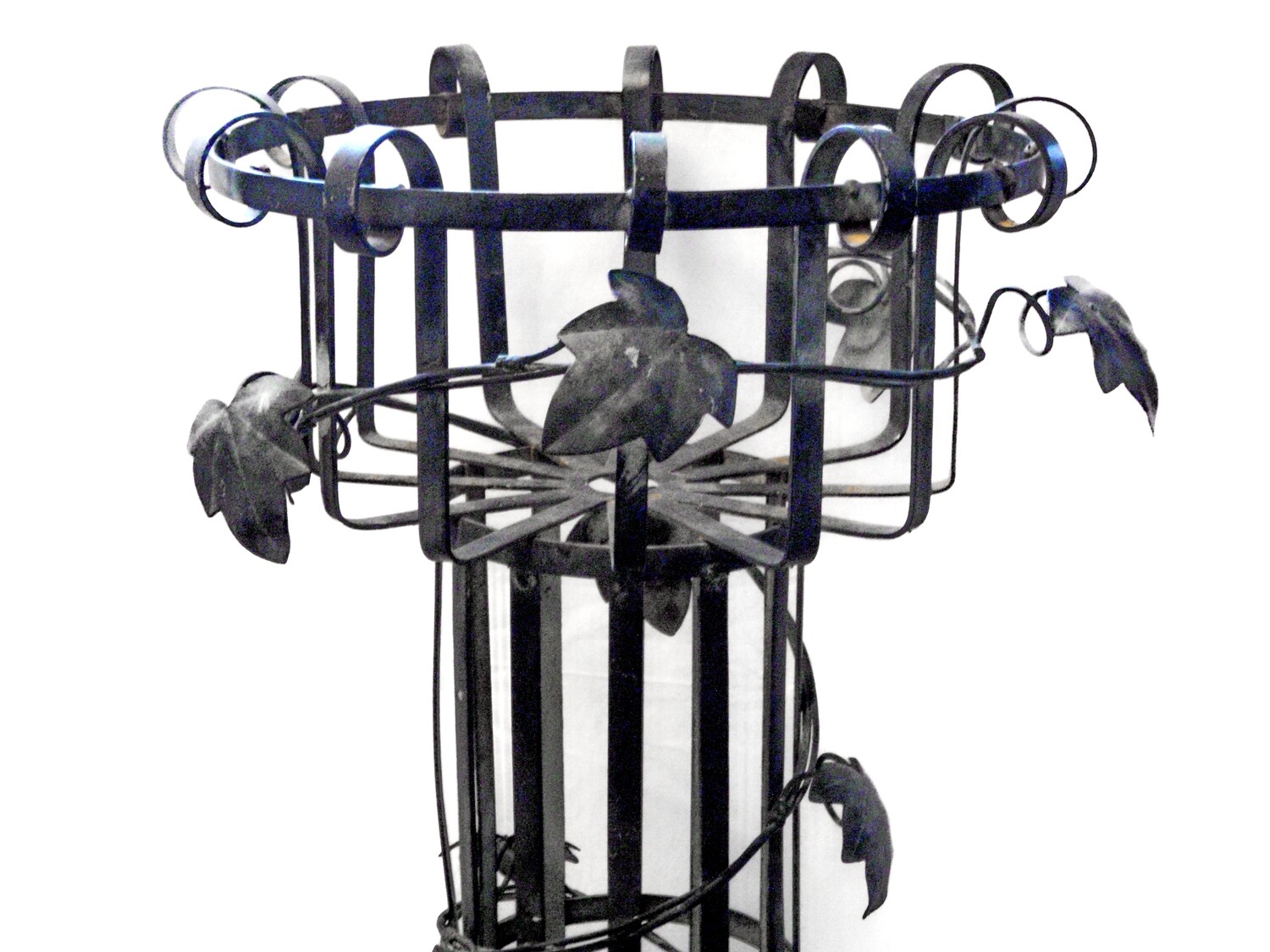 Antique 28 Inch Iron Plant Stand Ivy Indoor Outdoor Use