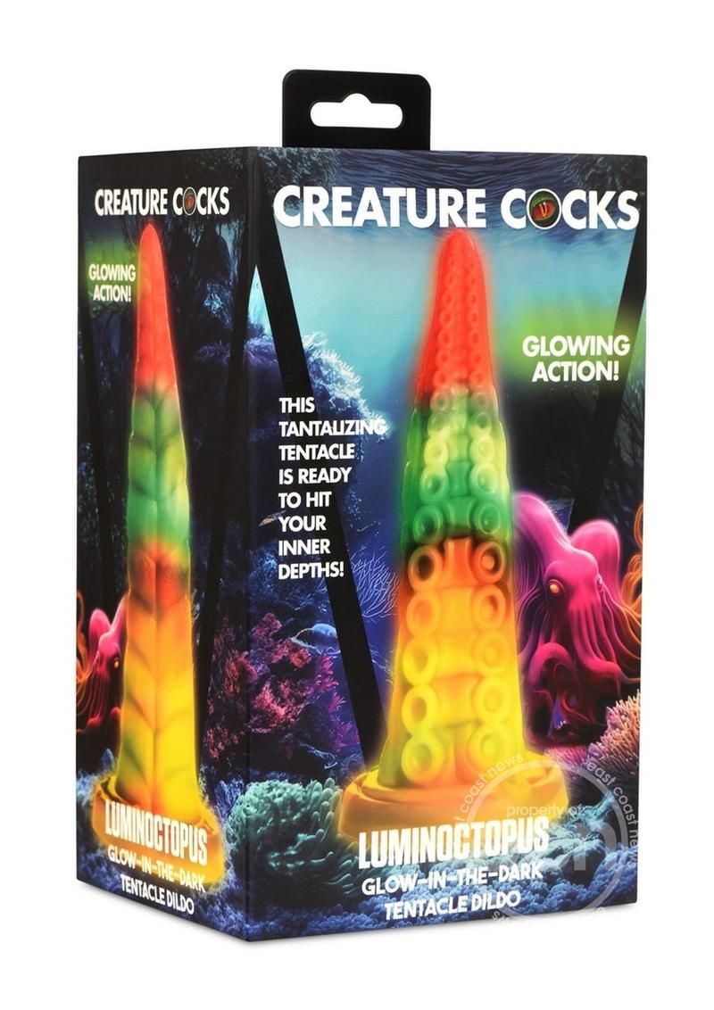 Tenta-Cock Glow-in-the-Dark Silicone Dildo