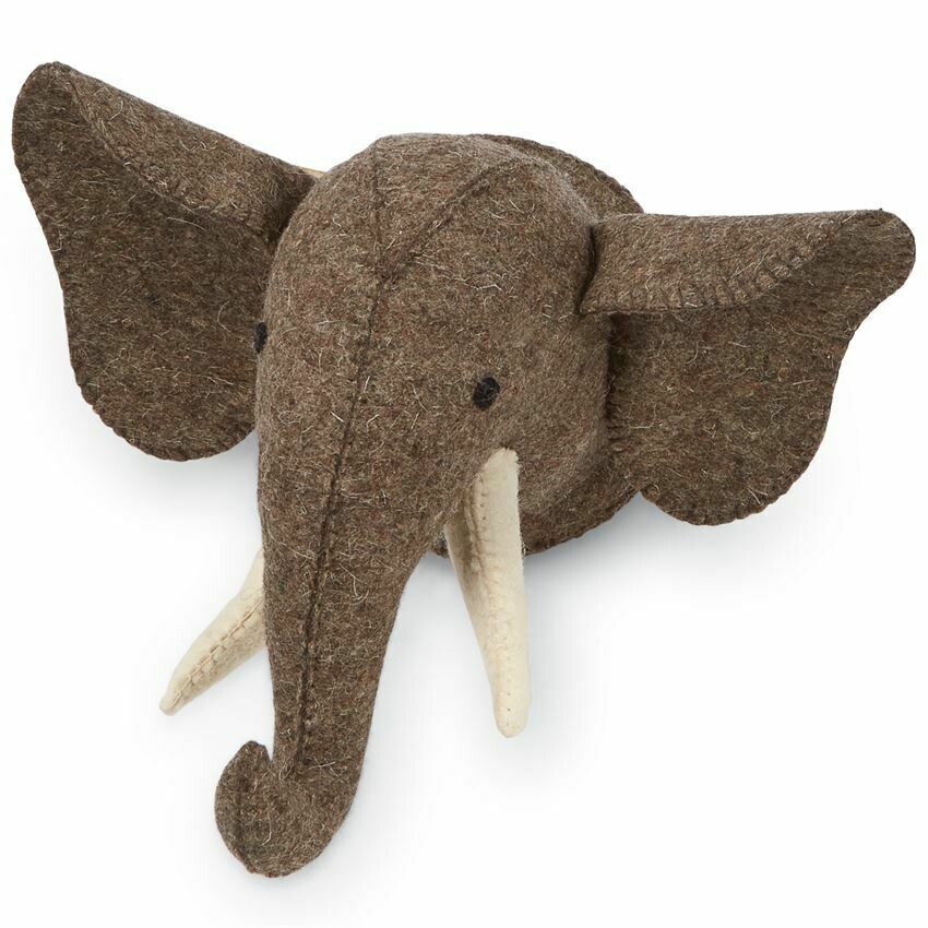 Mud Pie Felt Mini Elephant Wall Mount