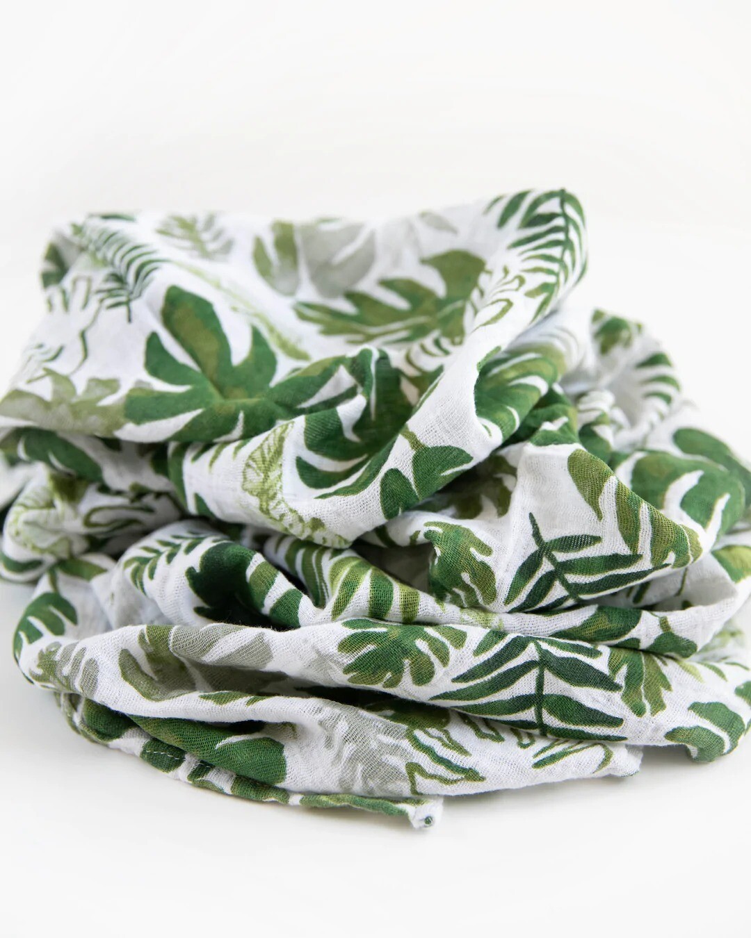 Little Anchors Swaddle Blanket Tropical Leaf