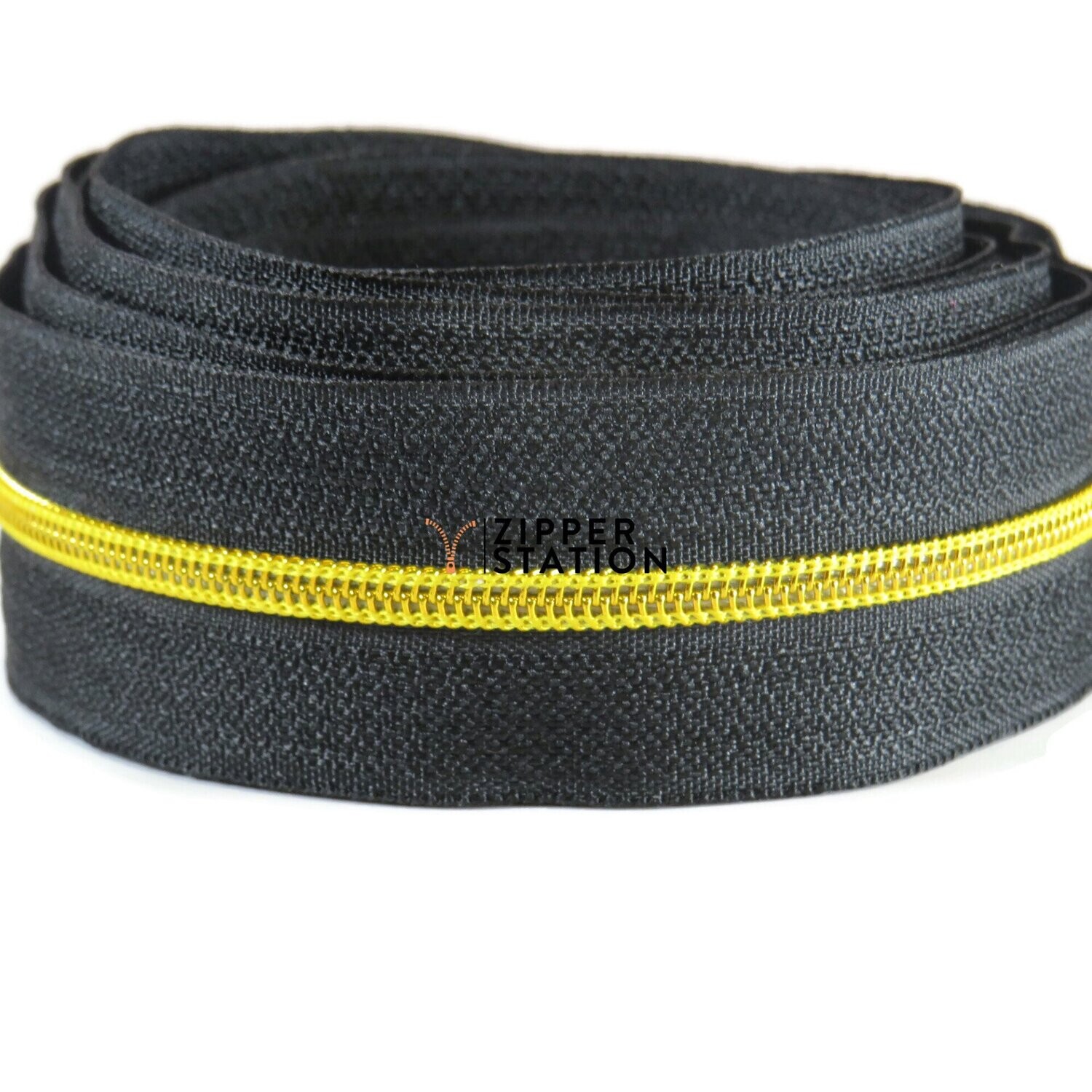 Black Continuous 3 Zip (NO SLIDERS)