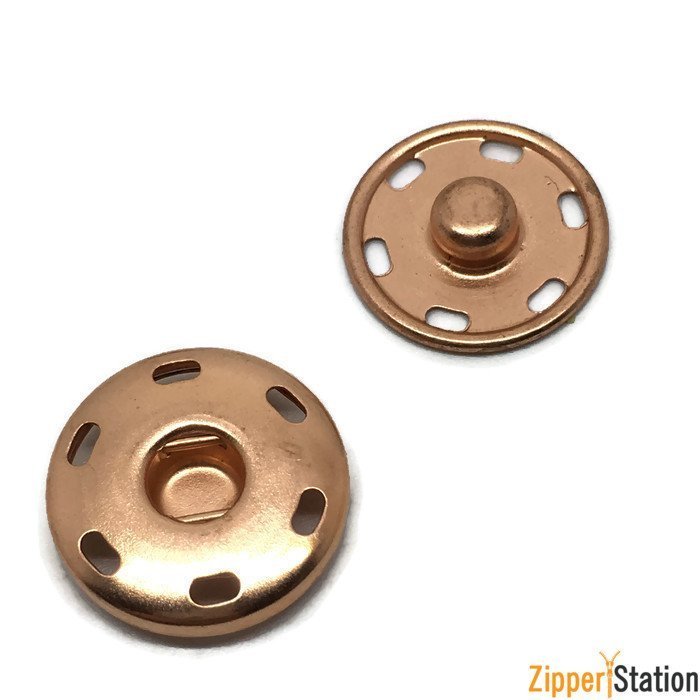 Rose Gold Snap Fasteners - Set of 4