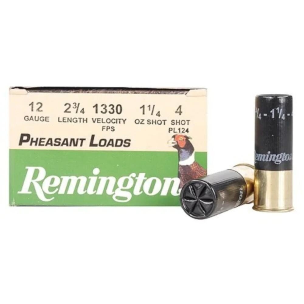 Remington Pheasant Load 12 Gauge 2 3/4″ 4 Shot (25 Rounds) Triggers