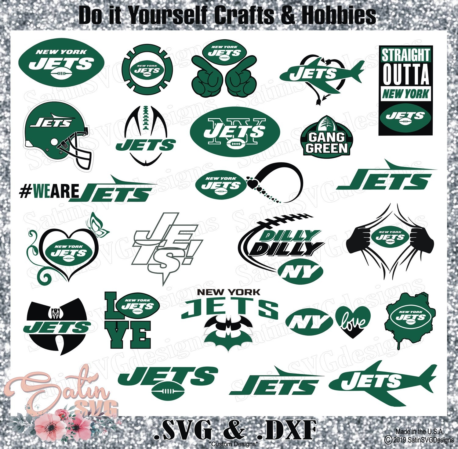 Download New York Jets Design Set SVG Files, NFL Football - Cricut ...