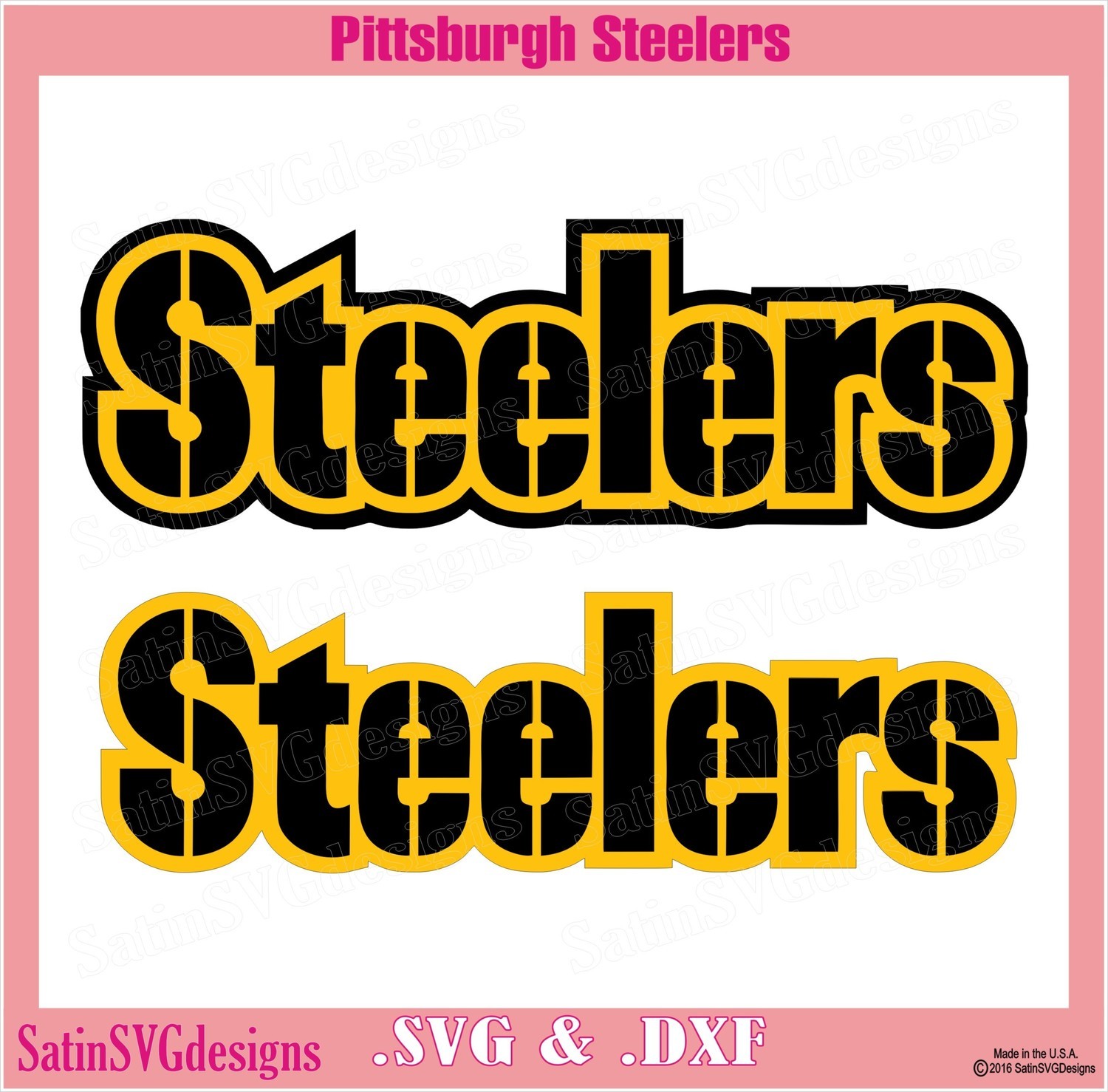 Download Pittsburgh Steelers Wordmark Design SVG Files, Cricut, Silhouette Studio, Digital Cut Files