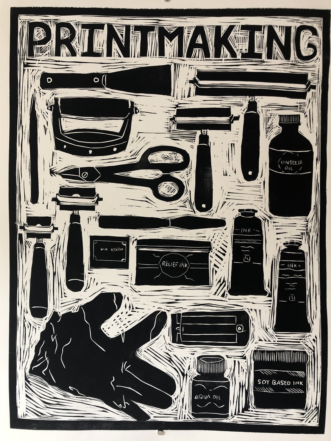 PrintmakingTools of My Trade Original Linocut and Woodblock Prints
