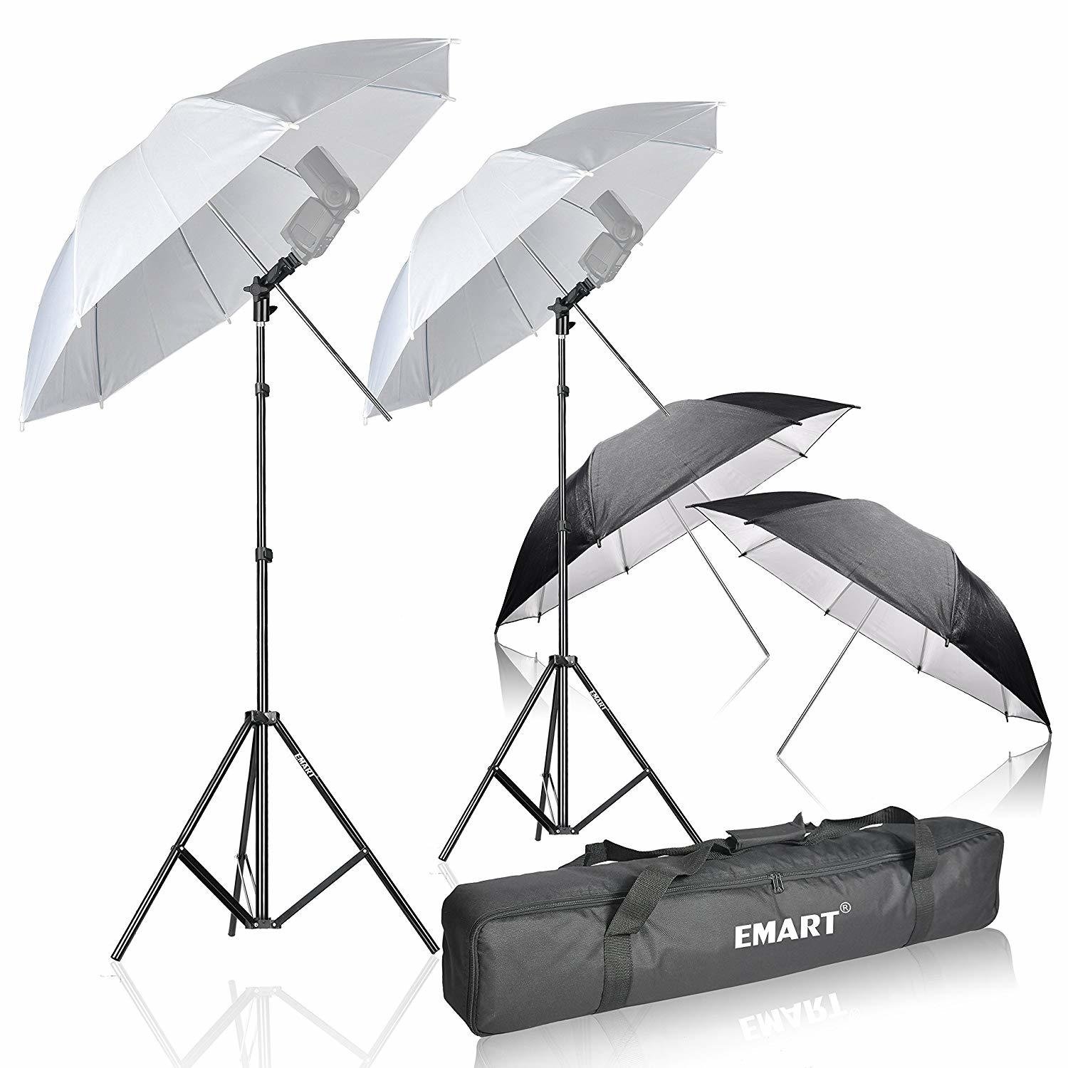 Emart Photo Studio Double Off Camera Speedlight Flash Umbrella Kit